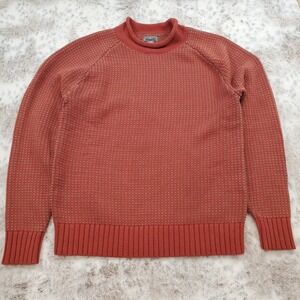 NEW LL Bean Signature Men's M Rollneck Sweater Fair Isle Dark Russet Birdseye